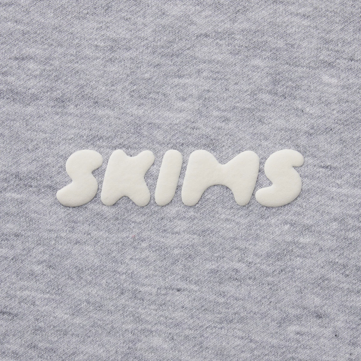 COTTON FLEECE JOGGER WITH EMBOSSED LOGO | HEATHER GREY