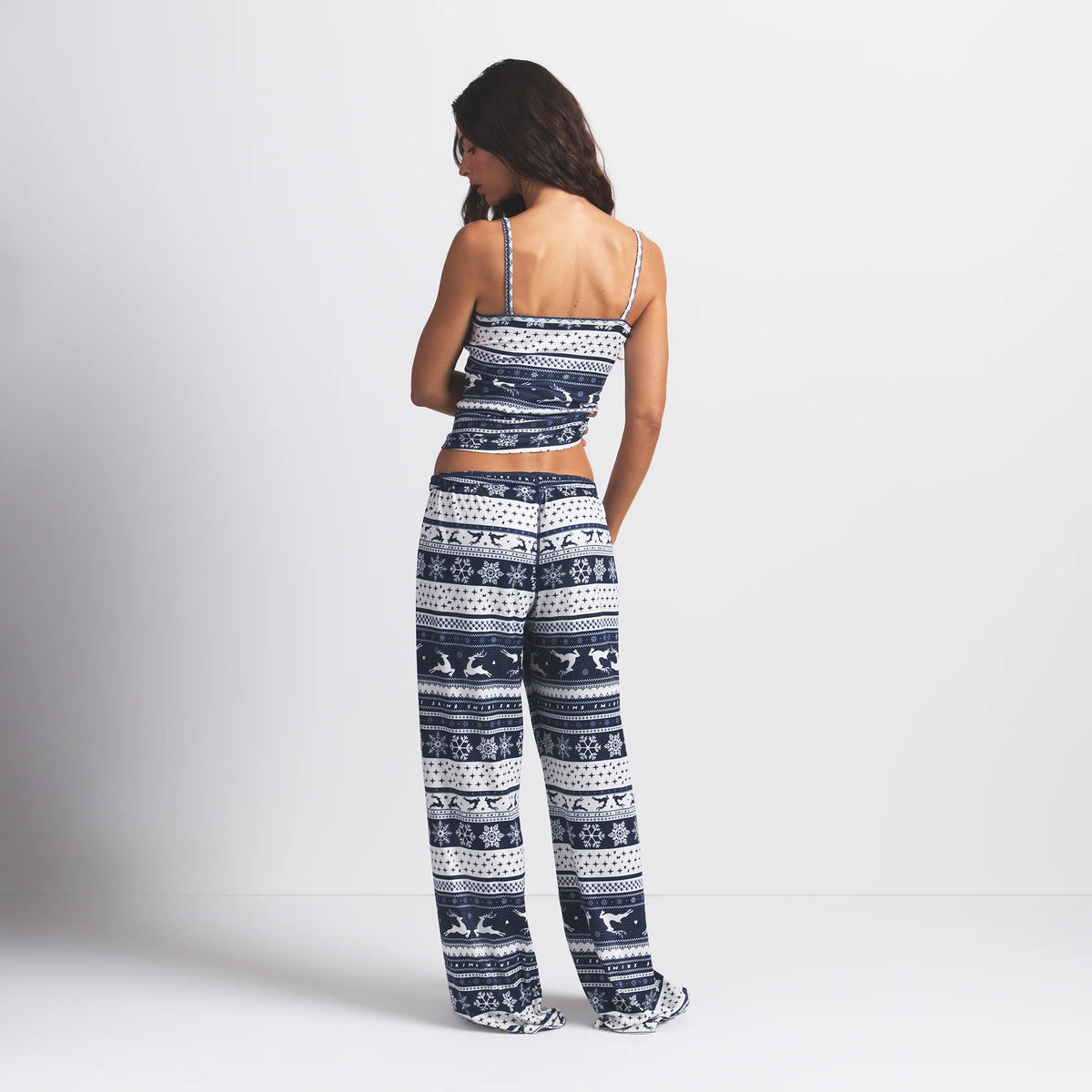 LOGO PLUSH POINTELLE CAMI | NAVY DEER FAIR ISLE