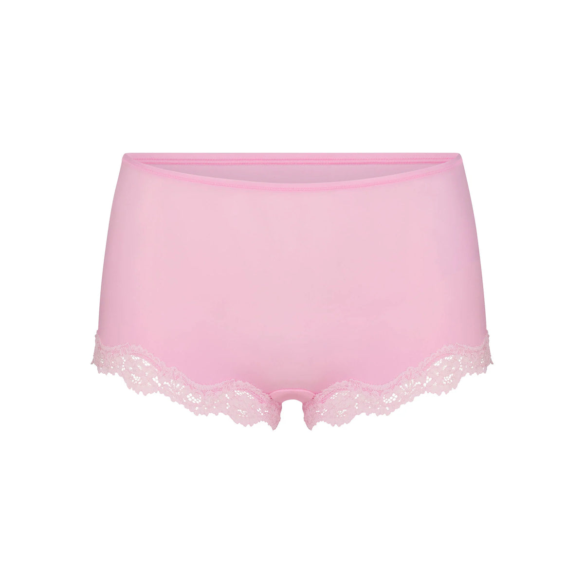 FITS EVERYBODY LACE TRIANGLE CAMI AND BOY SHORT SET | BUBBLE GUM TONAL