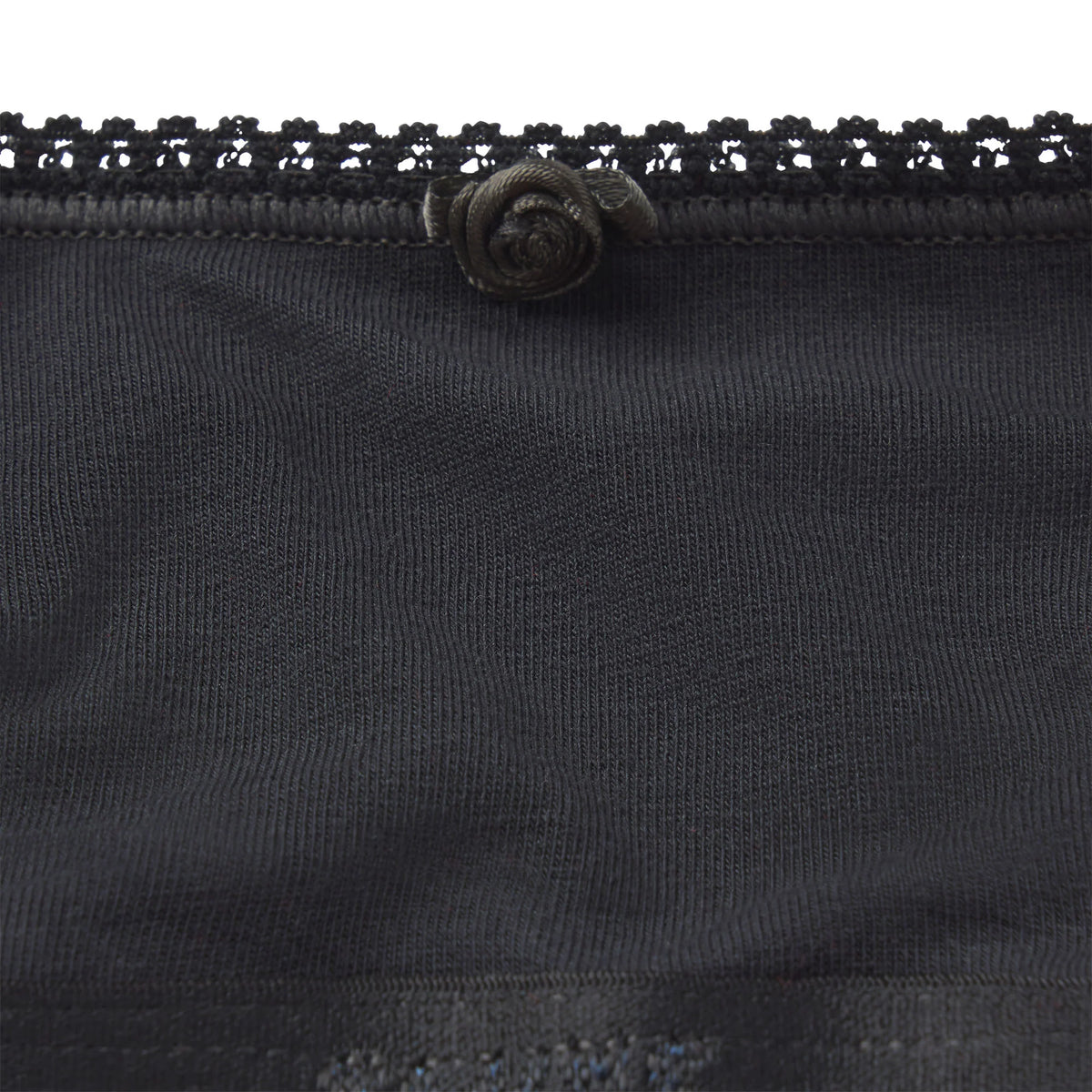 LIGHTWEIGHT COTTON LOGO PICOT SCOOP BRALETTE | SOOT TONAL