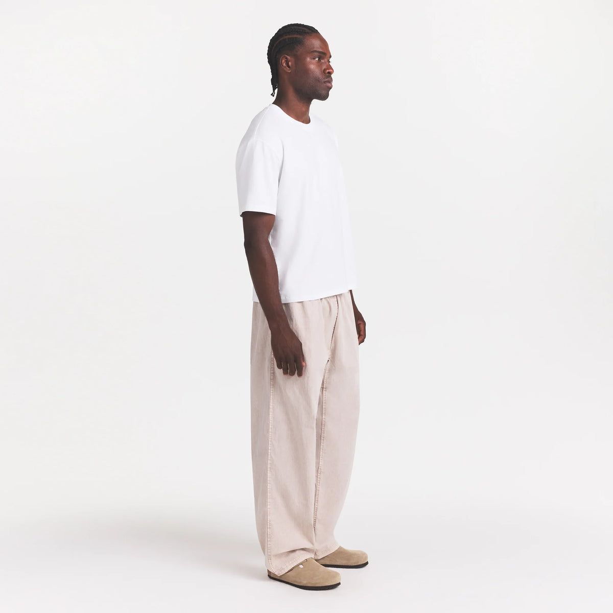 WOVEN MENS PULL-ON PANT | STONE