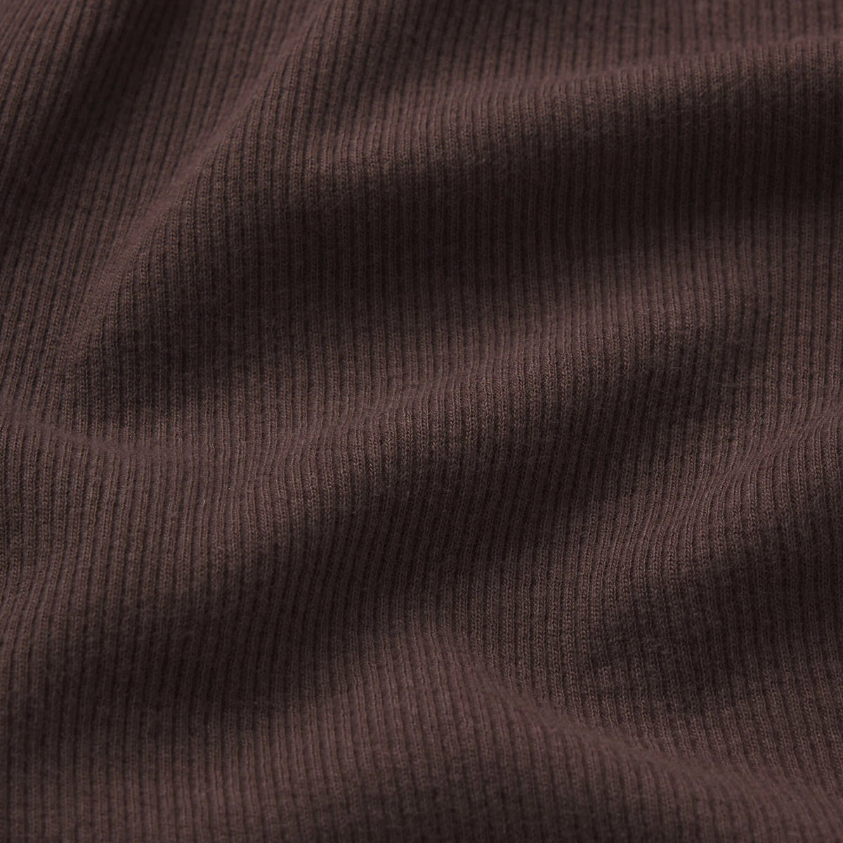 COTTON RIB ZIP UP TOP | ESPRESSO
