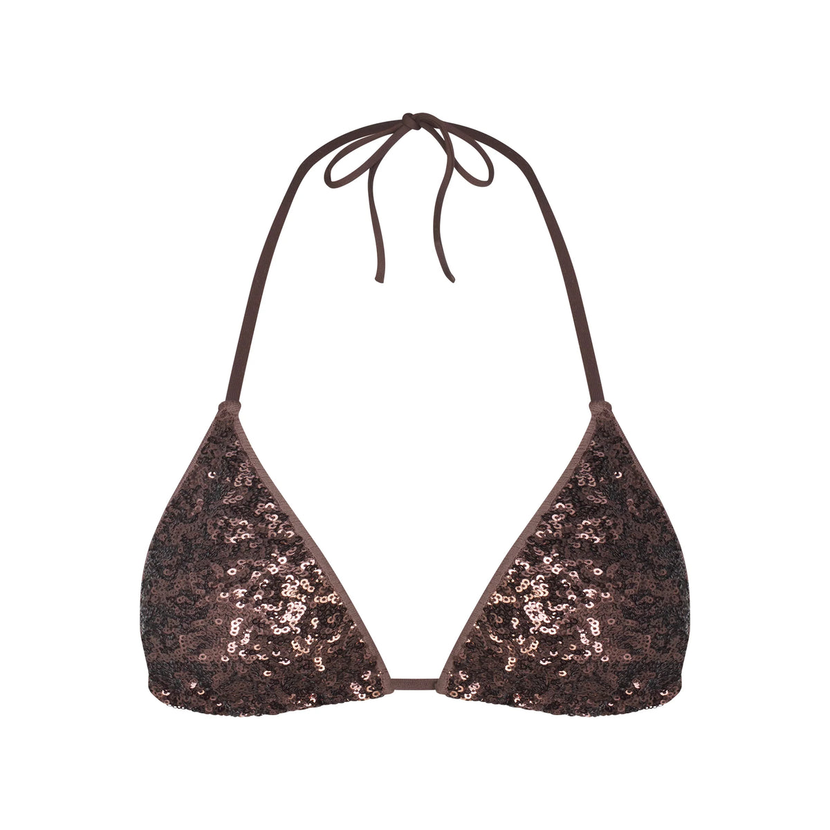 SATIN SWIM HALTER BIKINI TOP | PHOENIX