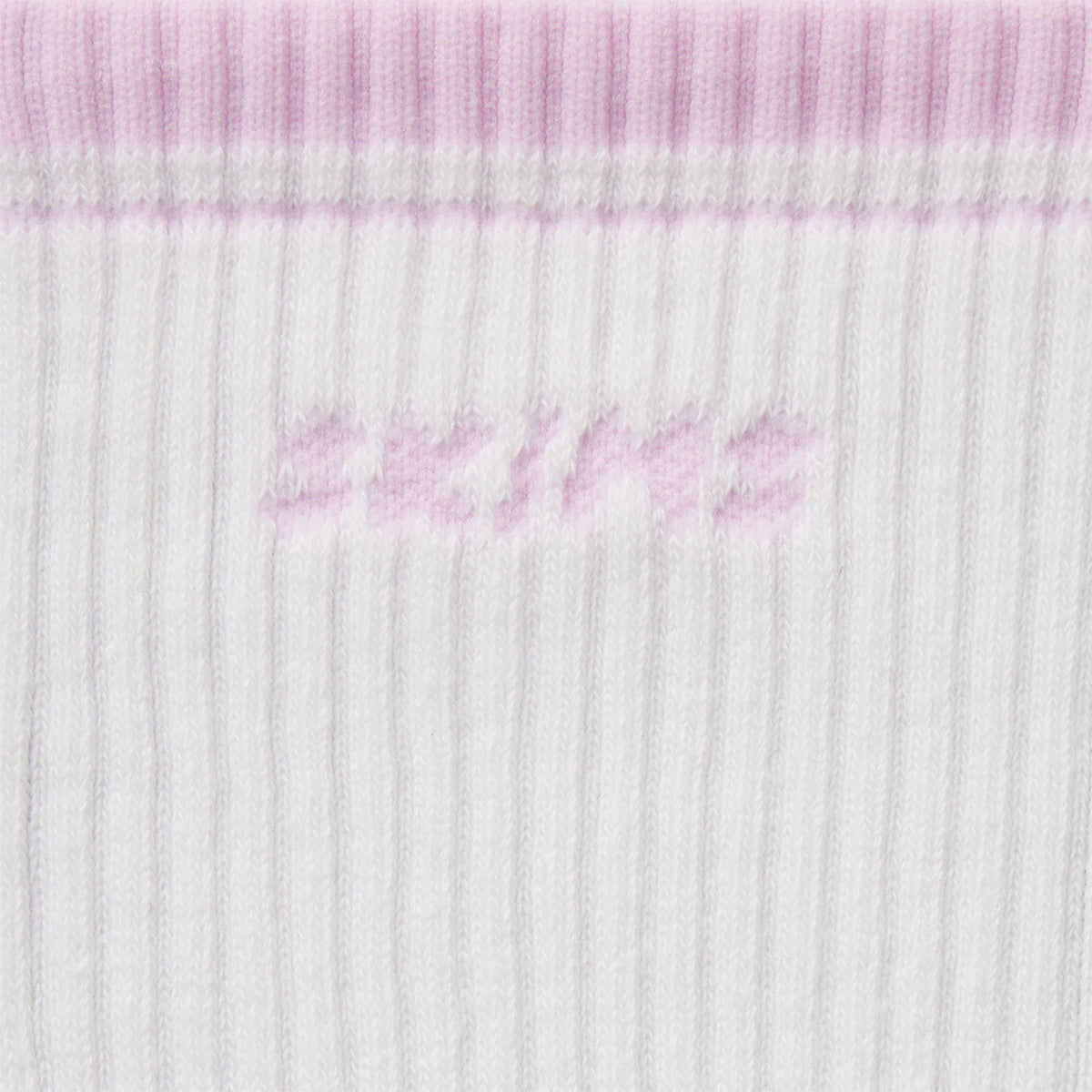 SKIMS SOCKS RIBBED QUARTER CREW LOGO SOCK | SNOW AND CHERRY BLOSSOM