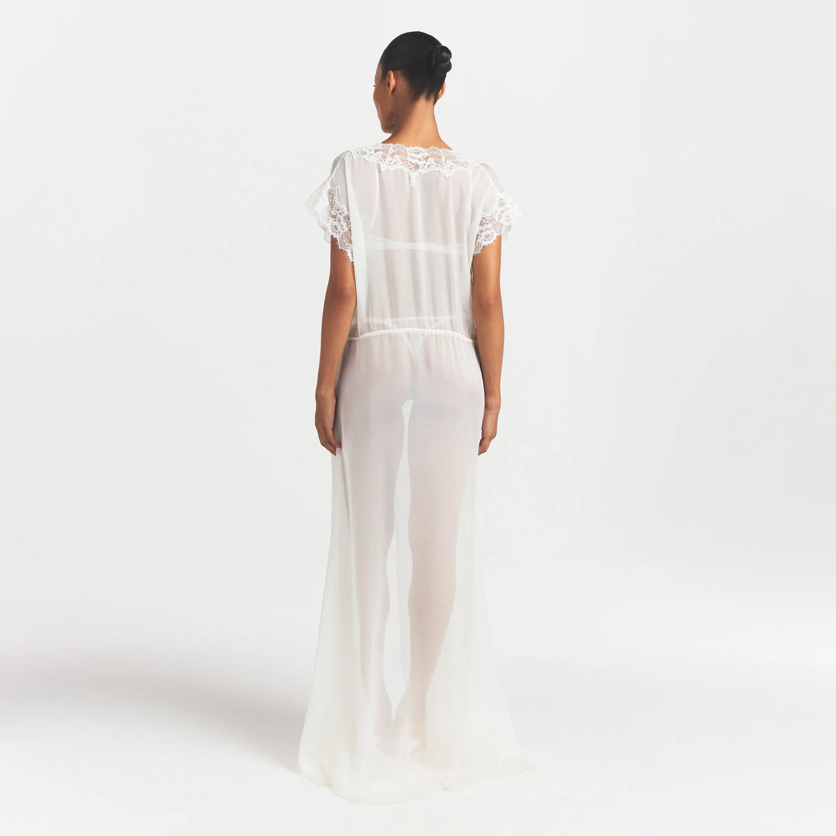 SKIMS ROMANCE LONG ROBE | IVORY