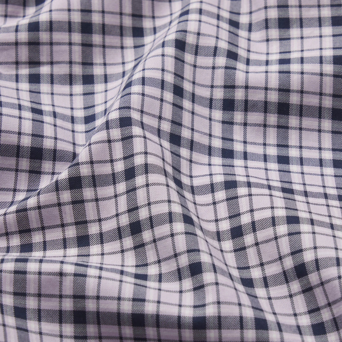 COTTON POPLIN SLEEP RUFFLE SHORT | IRIS MICA NAVY CHECK
