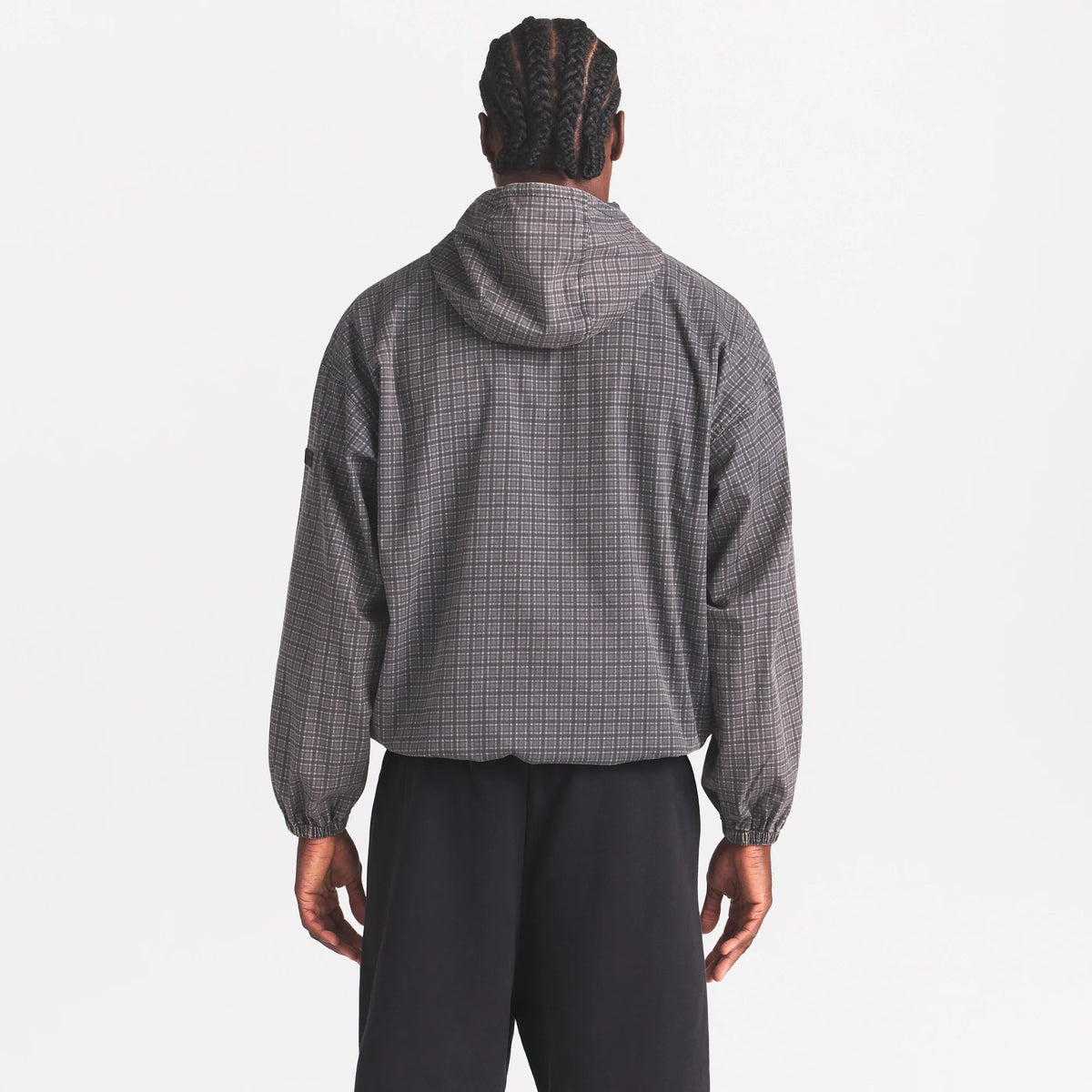 WOVEN MENS ANORAK JACKET | ASH CHECK