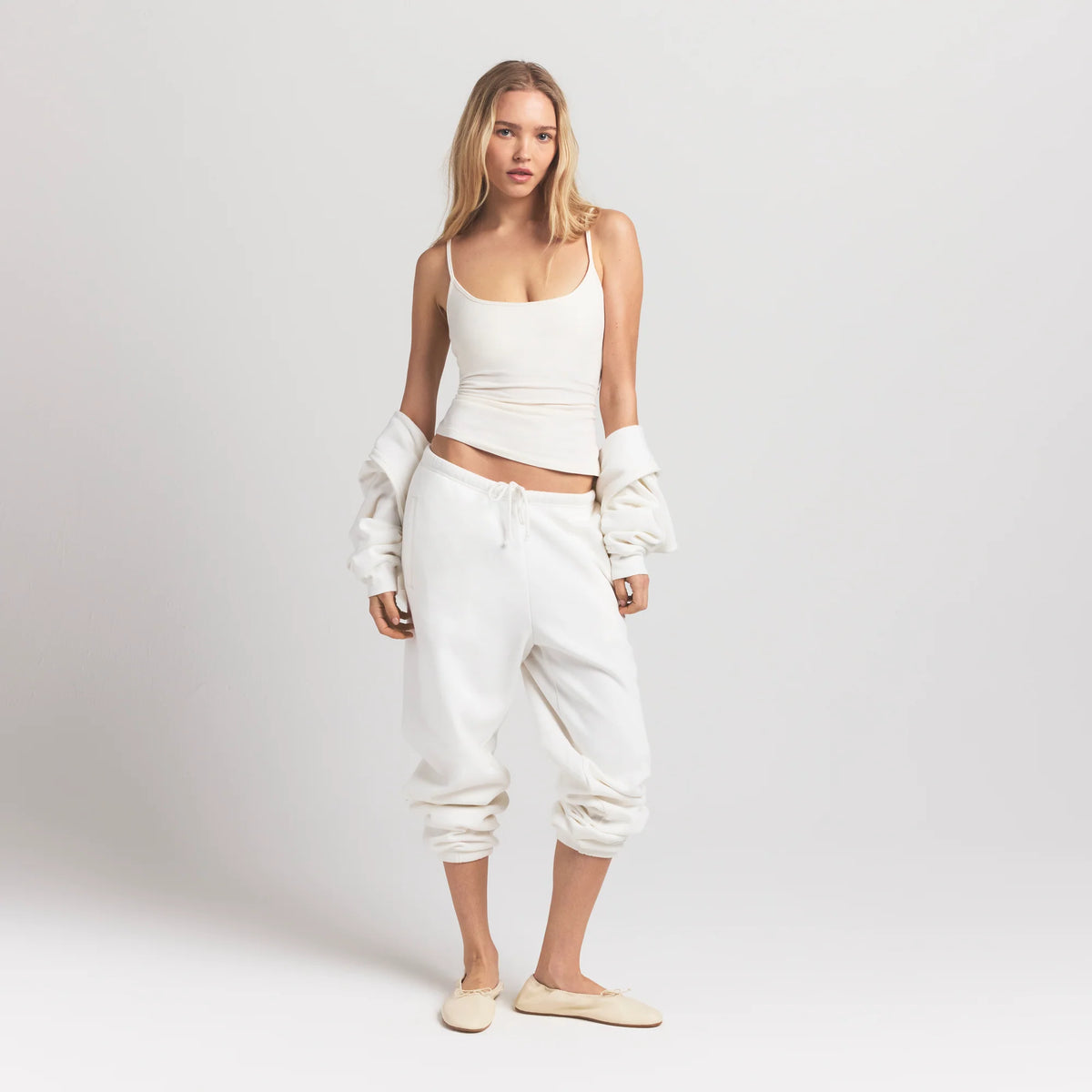 COTTON FLEECE JOGGER | MARBLE