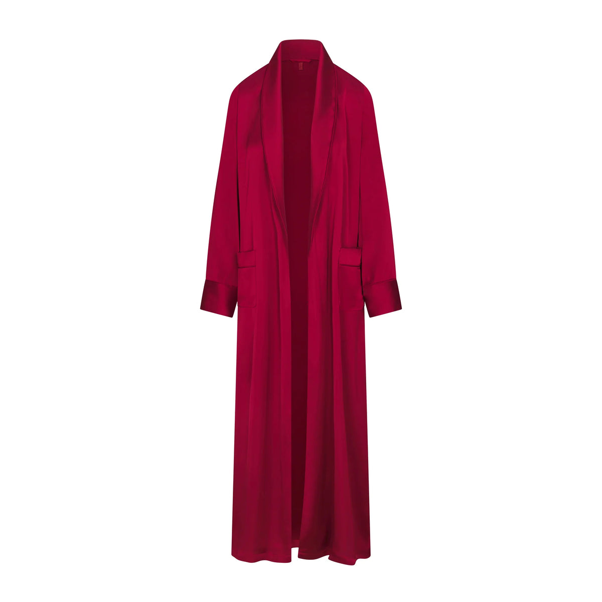 WOVEN SHINE LONG ROBE | BRICK