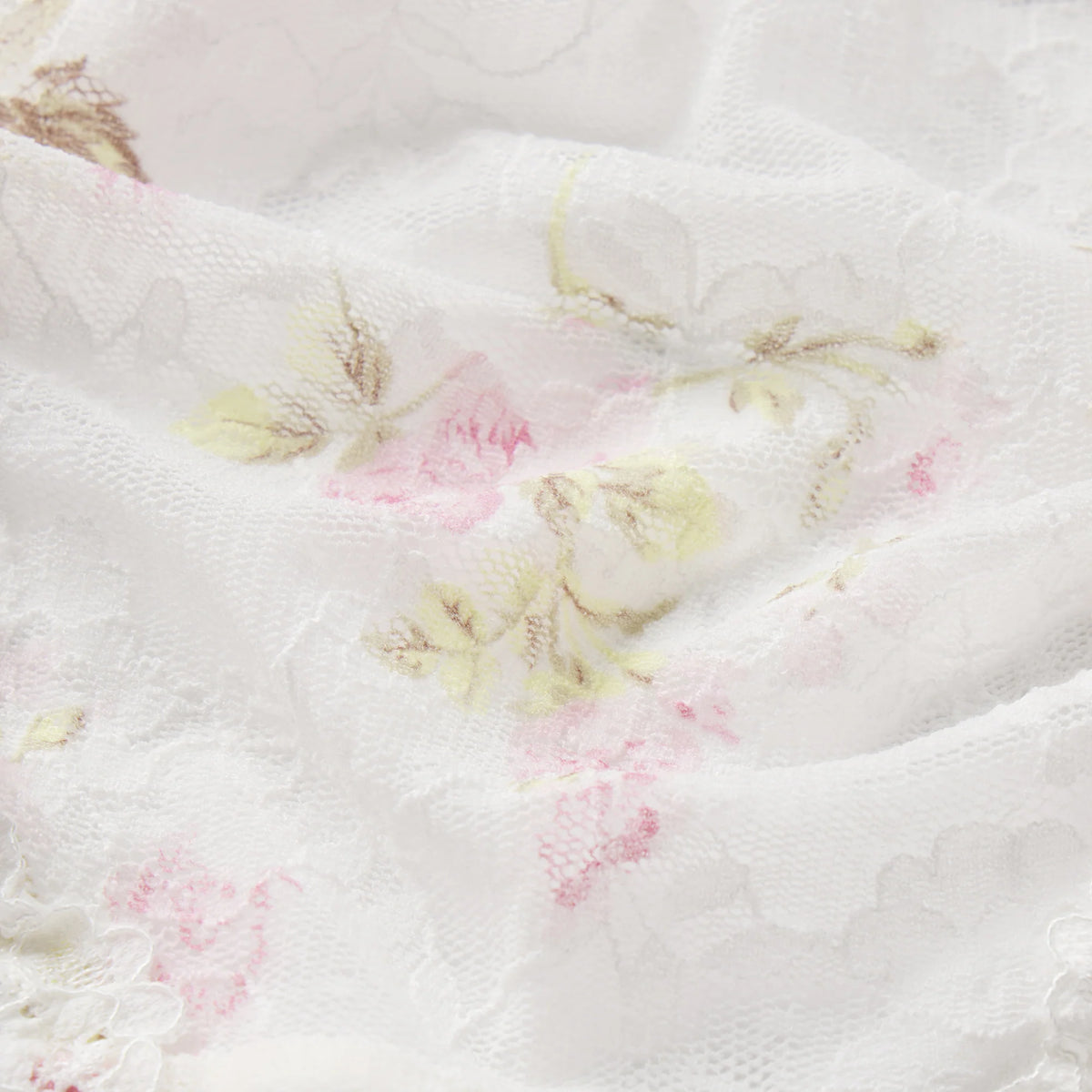 STRETCH LACE TRIANGLE BRALETTE | SNOW VINTAGE FLORAL PRINT