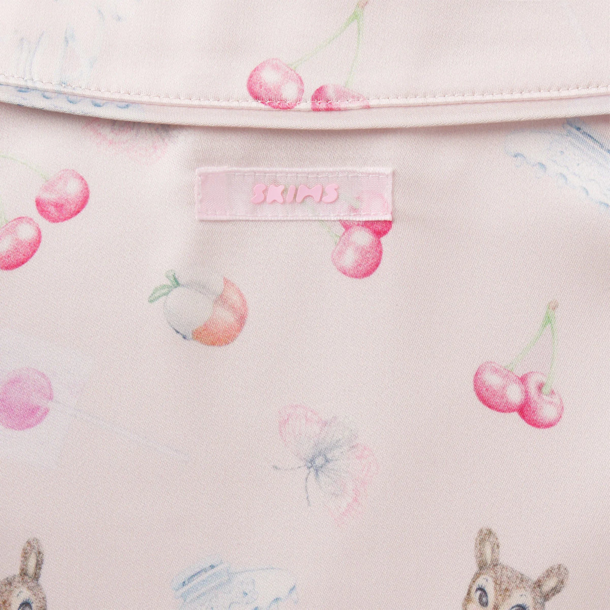 WOVEN SHINE SHORT SLEEP SET | BARELY PINK SNACK BAG