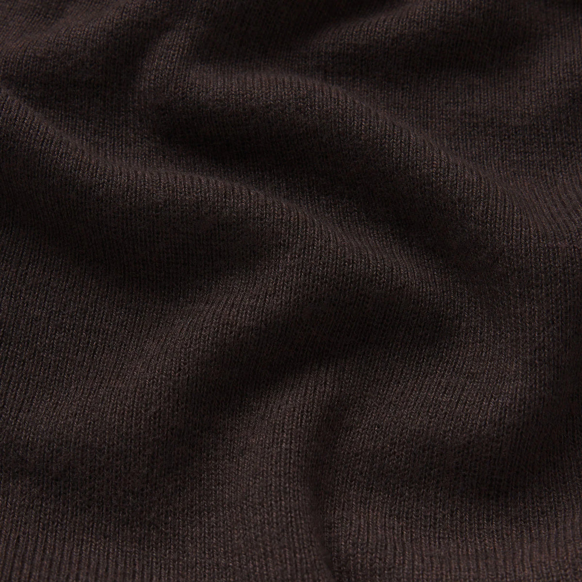 ESSENTIAL KNIT ROUNDED CROPPED CARDIGAN | ESPRESSO