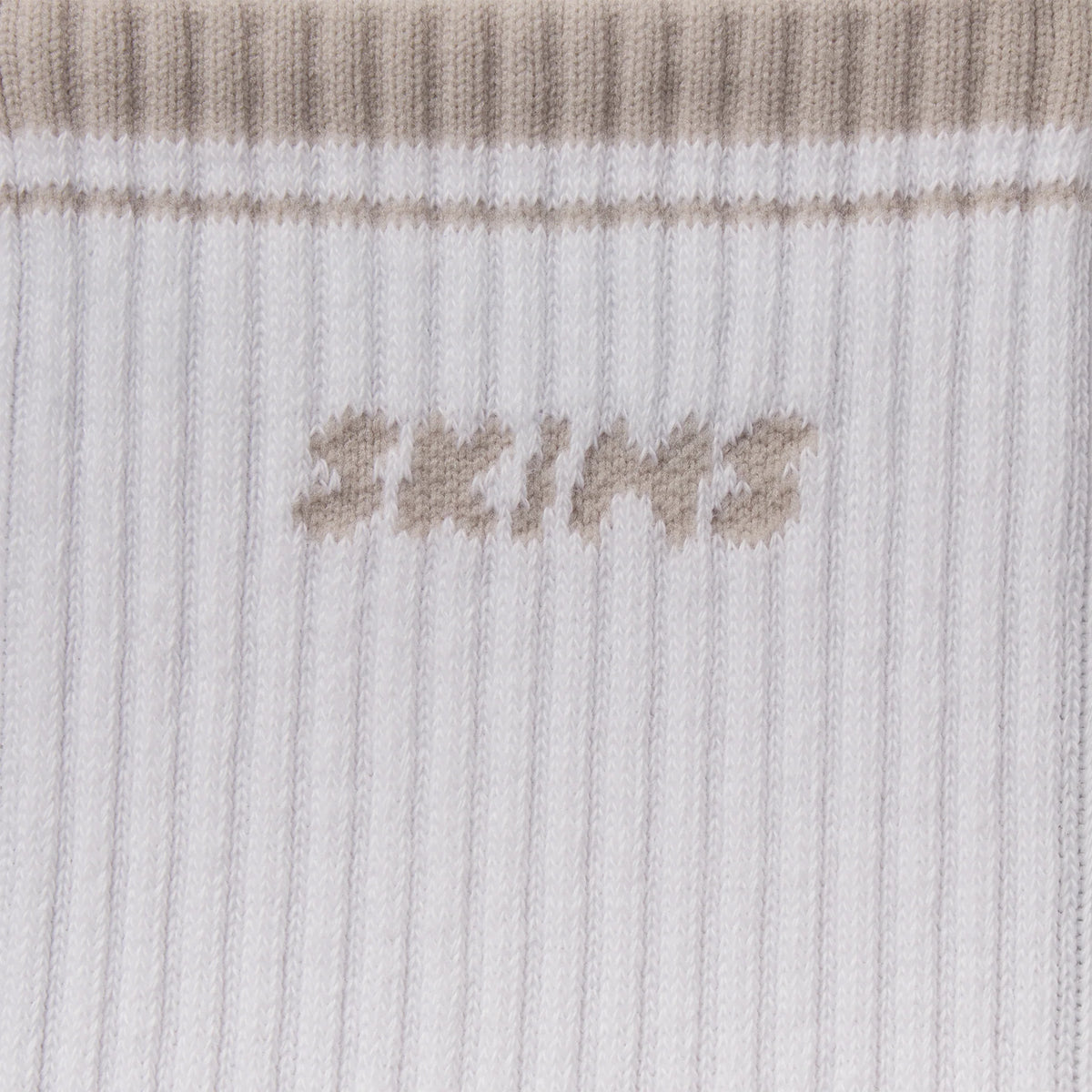 SKIMS SOCKS RIBBED CREW LOGO SOCK | SNOW AND STONE
