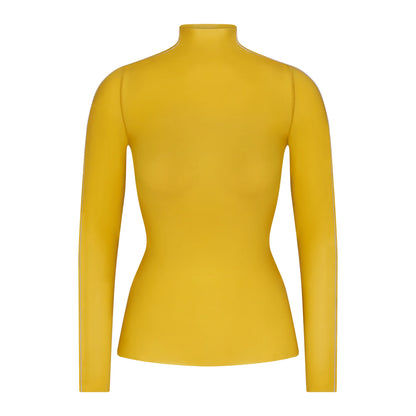 NikeSKIMS WEIGHTLESS LAYERS MOCK NECK LONG SLEEVE TOP | CITRINE