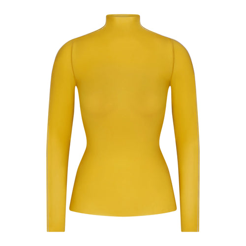 NikeSKIMS WEIGHTLESS LAYERS MOCK NECK LONG SLEEVE TOP | CITRINE