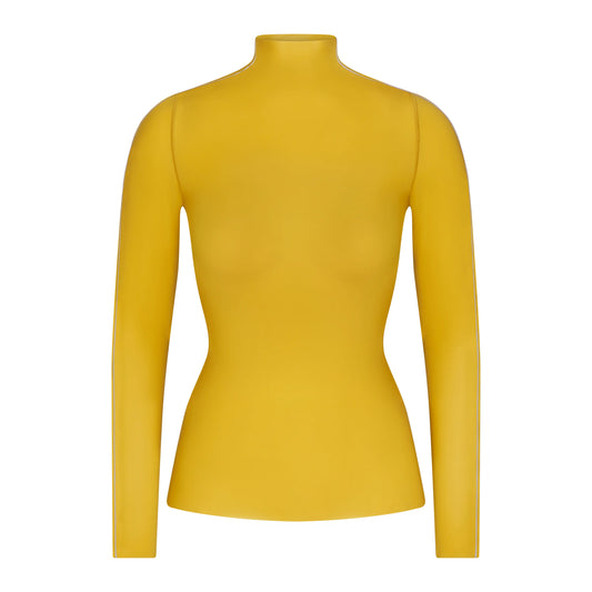 NikeSKIMS WEIGHTLESS LAYERS MOCK NECK LONG SLEEVE TOP | CITRINE