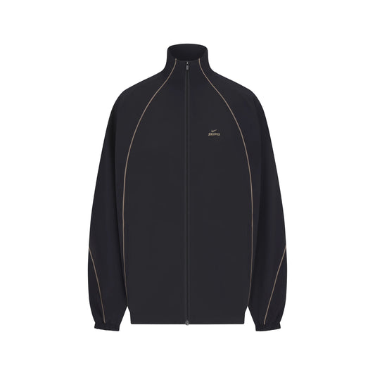 NikeSKIMS STRETCH NYLON OVERSIZED TRACK JACKET | OBSIDIAN OLIVE GREY
