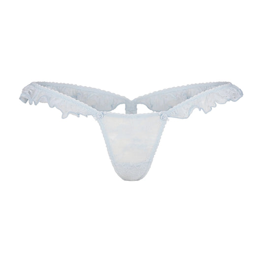 STRETCH LACE BUTTERFLY THONG | POWDER BLUE