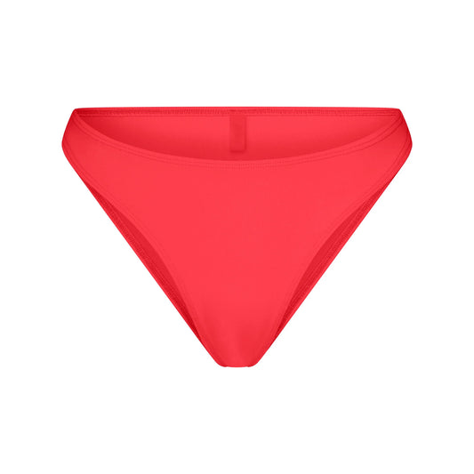 ICONIC SWIM HIGH LEG BIKINI BOTTOM | CARMINE