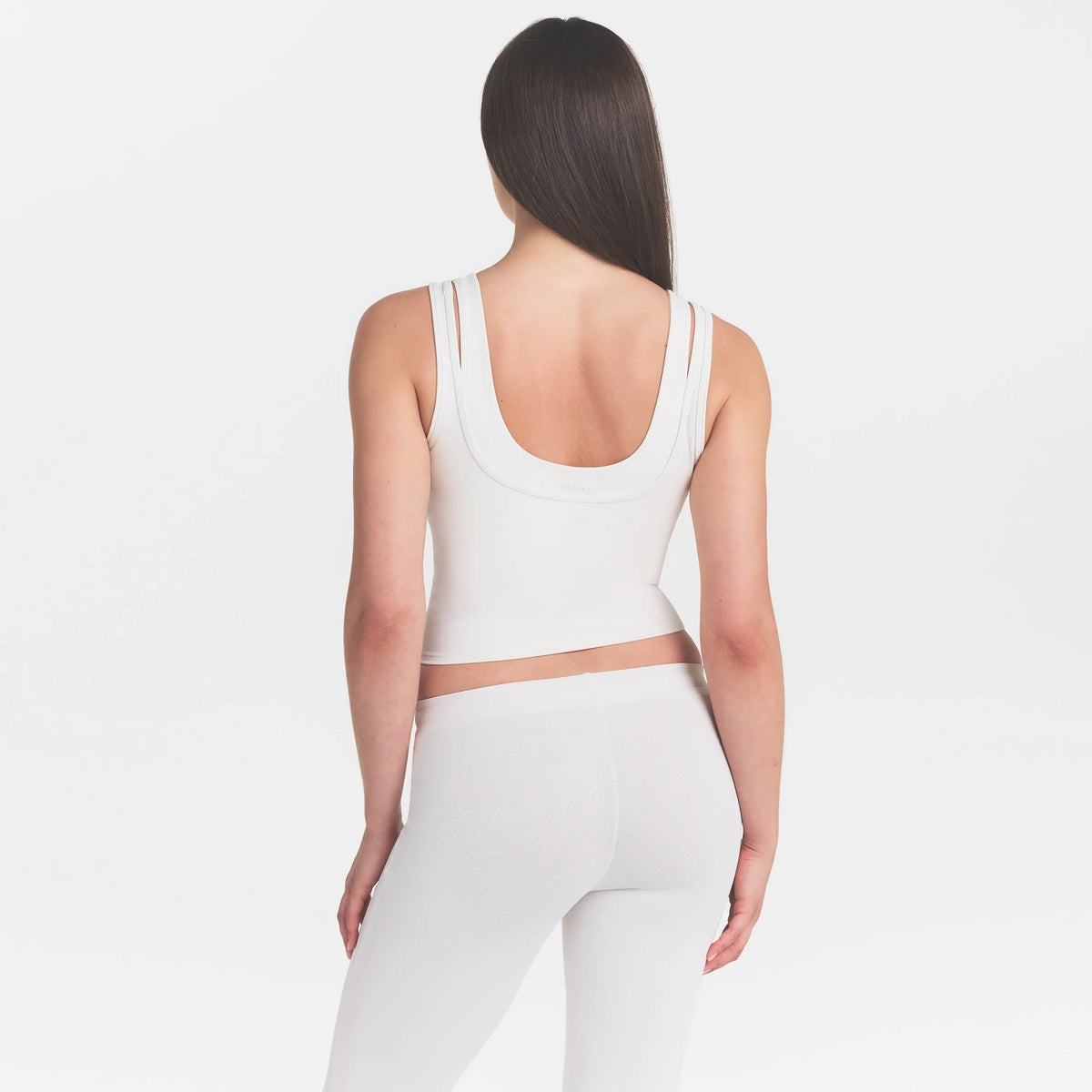 NikeSKIMS MATTE DOUBLE STRAP SCOOP TANK | IVORY