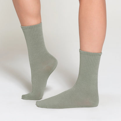 RIBBED CREW SOCK | MINERAL