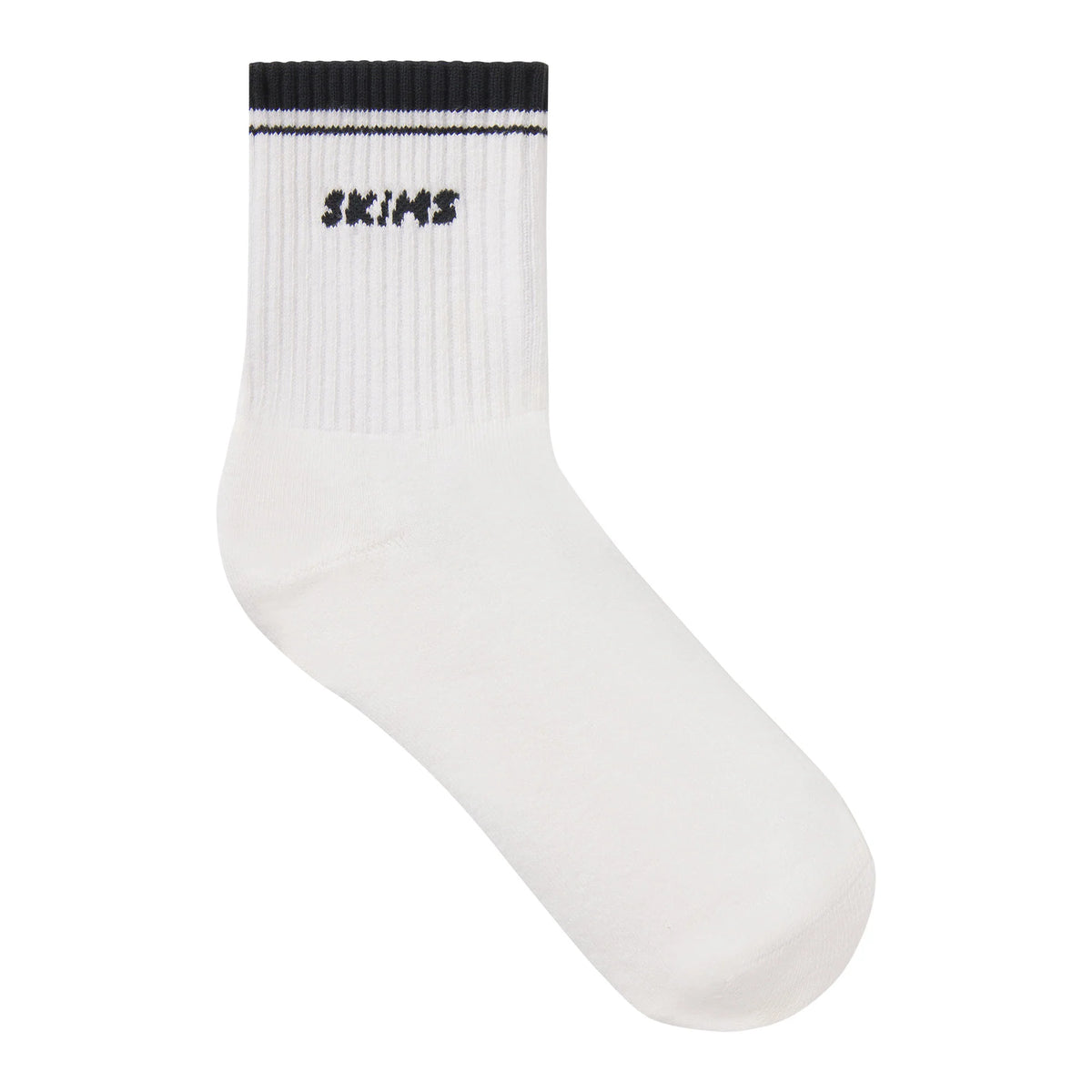 SKIMS SOCKS RIBBED QUARTER CREW LOGO SOCK 3-PACK | CHERRY BLOSSOM MULTI