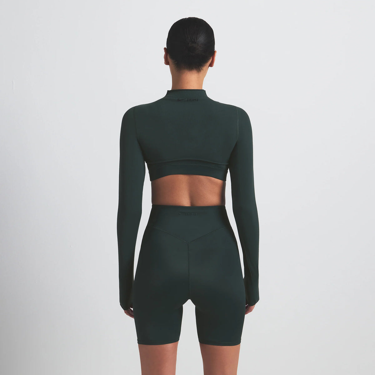 NikeSKIMS SHINE BONDED WAIST 5" BIKER SHORT | DARK TEAL
