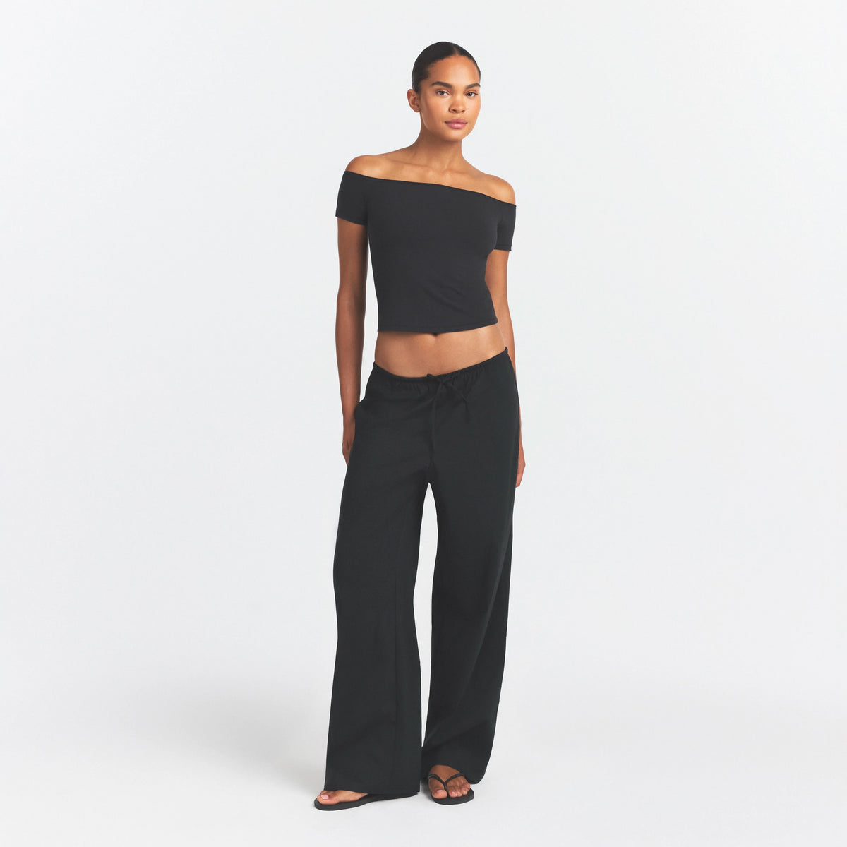 COTTON JERSEY OFF THE SHOULDER TOP | SOOT