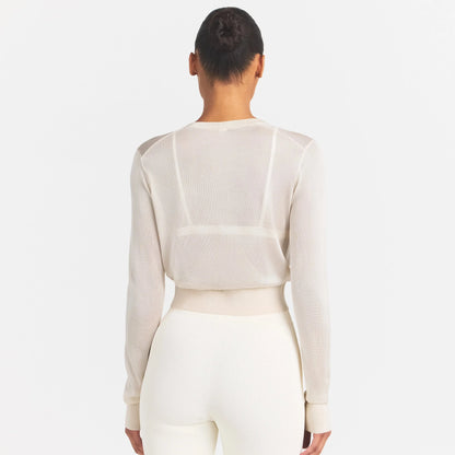 SLINKY KNIT CARDIGAN | BUFF