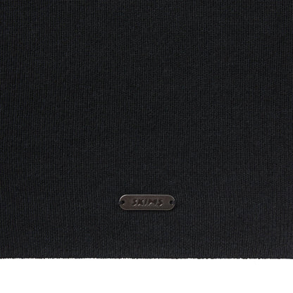 ESSENTIAL KNIT ROUNDED CROPPED CARDIGAN | ONYX
