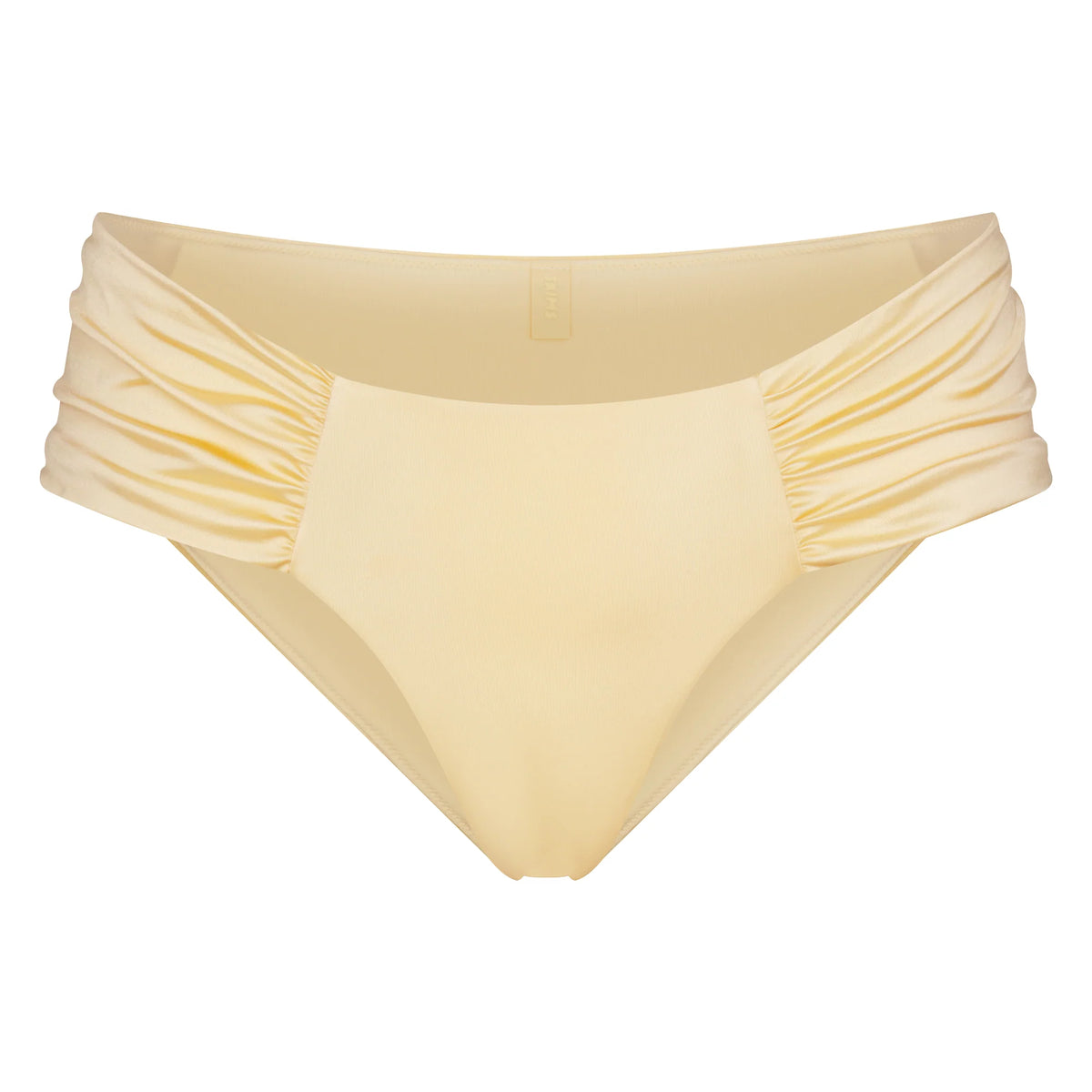 SATIN SWIM RUCHED BIKINI BOTTOM | MARZIPAN