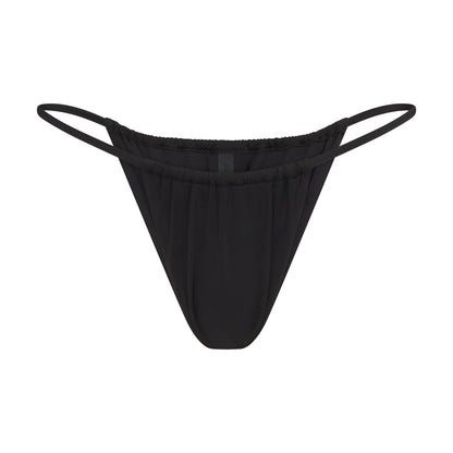 SIGNATURE SWIM STRING BIKINI BOTTOM | ONYX