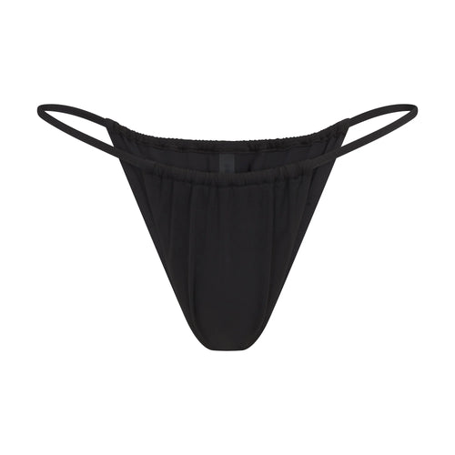 SIGNATURE SWIM STRING BIKINI BOTTOM | ONYX