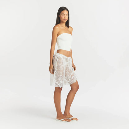 ULTRA FINE LACE LONG SHORT | MARBLE