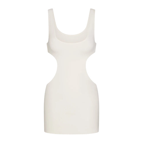 COTTON JERSEY CUT OUT MINI DRESS | MARBLE