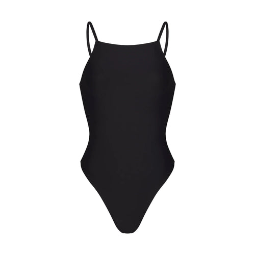 ICONIC SWIM HIGH NECK ONE PIECE | OBSIDIAN