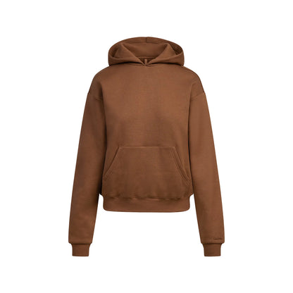 COTTON FLEECE HOODIE | BISON