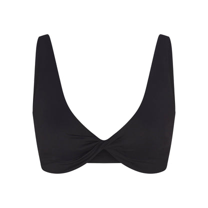 NikeSKIMS MATTE TWIST-FRONT BRA | OBSIDIAN