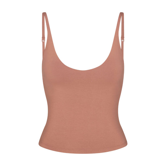 SMOOTH LAYERS SCOOP NECK CAMI | NUTMEG