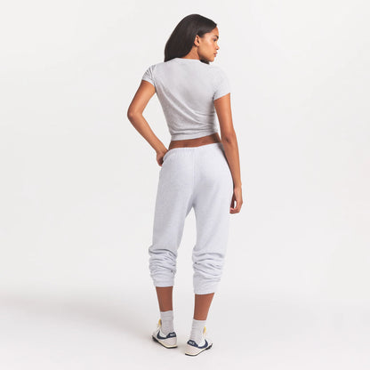 COTTON FLEECE JOGGER | LIGHT HEATHER GREY
