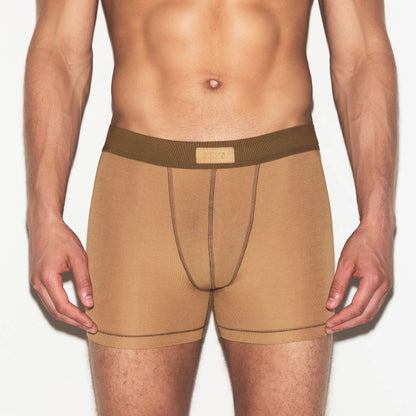 SKIMS COTTON MENS 3" BOXER BRIEF 3-PACK | RUSSET MULTI