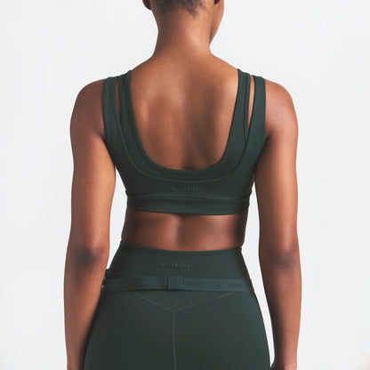 NikeSKIMS MATTE DOUBLE STRAP SCOOP BRA | DARK TEAL