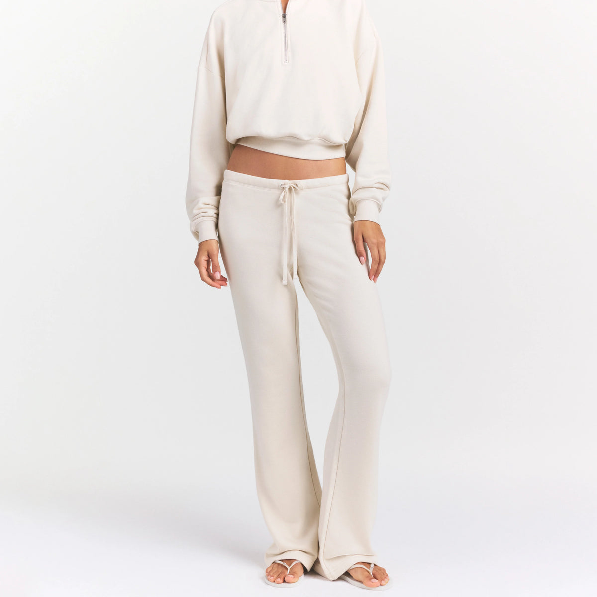DRAPEY FRENCH TERRY STRAIGHT LEG PANT | BUFF