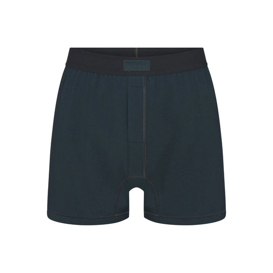 SKIMS COTTON MENS KNIT BOXER | VERDANT