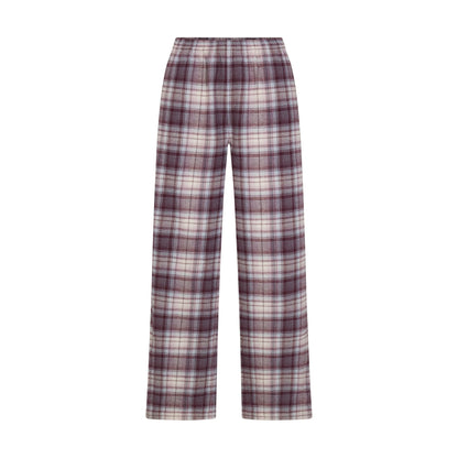 FLANNEL SLEEP OVERSIZED PANT | IRIS MICA PLAID