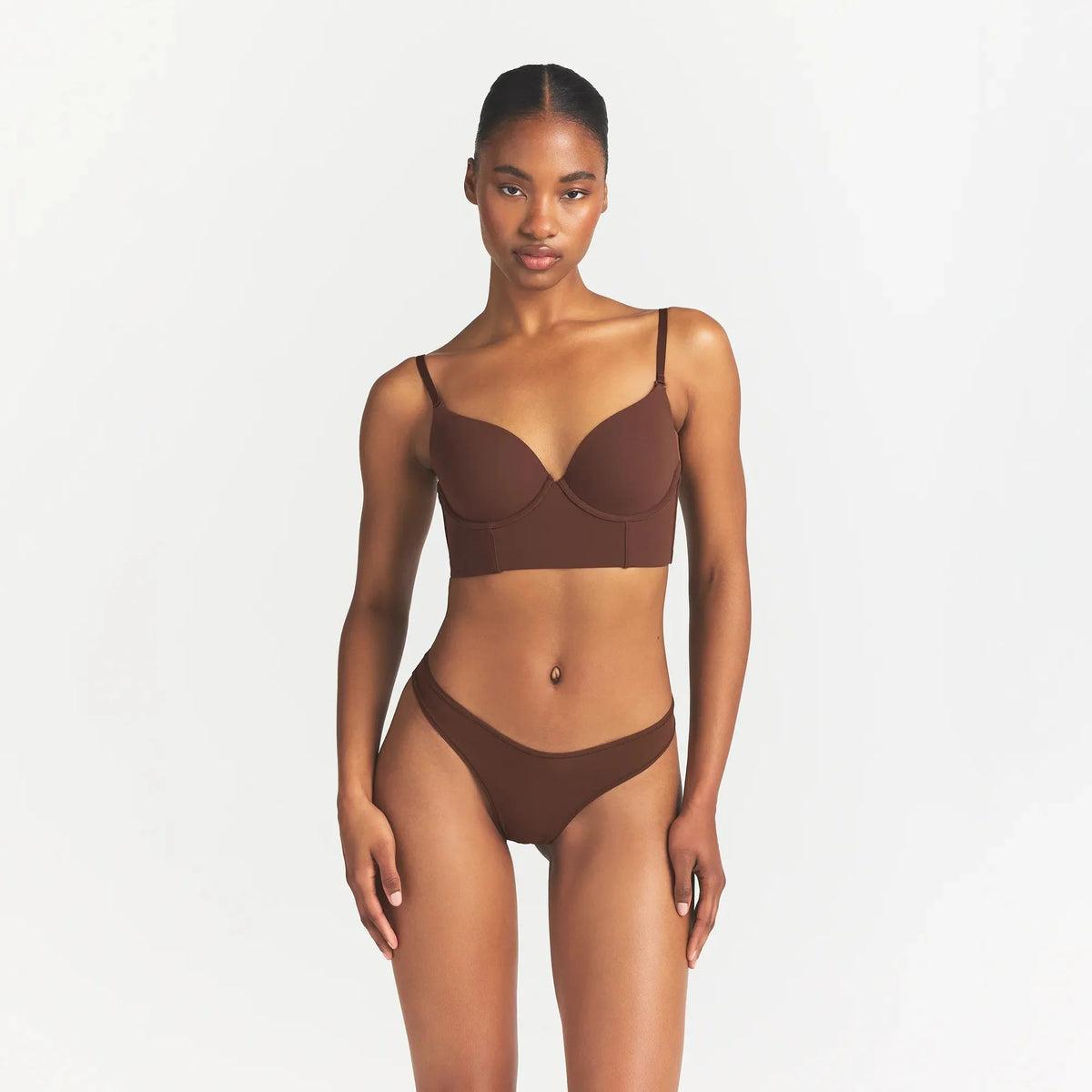 FITS EVERYBODY LOW BACK LONGLINE BRA | COCOA