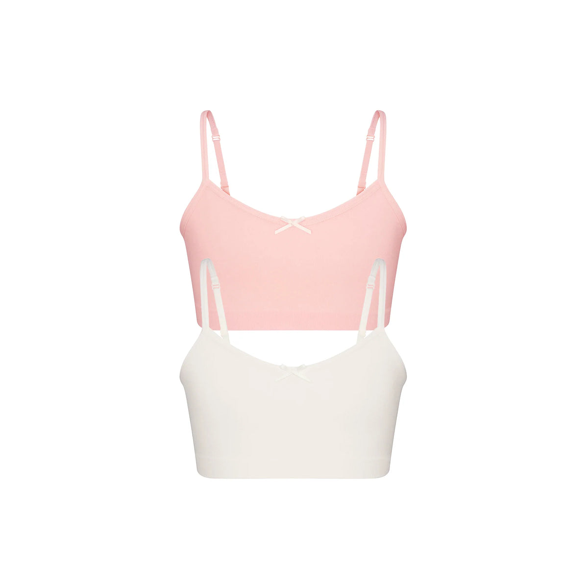 COTTON SEAMLESS JUNIORS BRALETTE 2-PACK | MARBLE AND BALLET