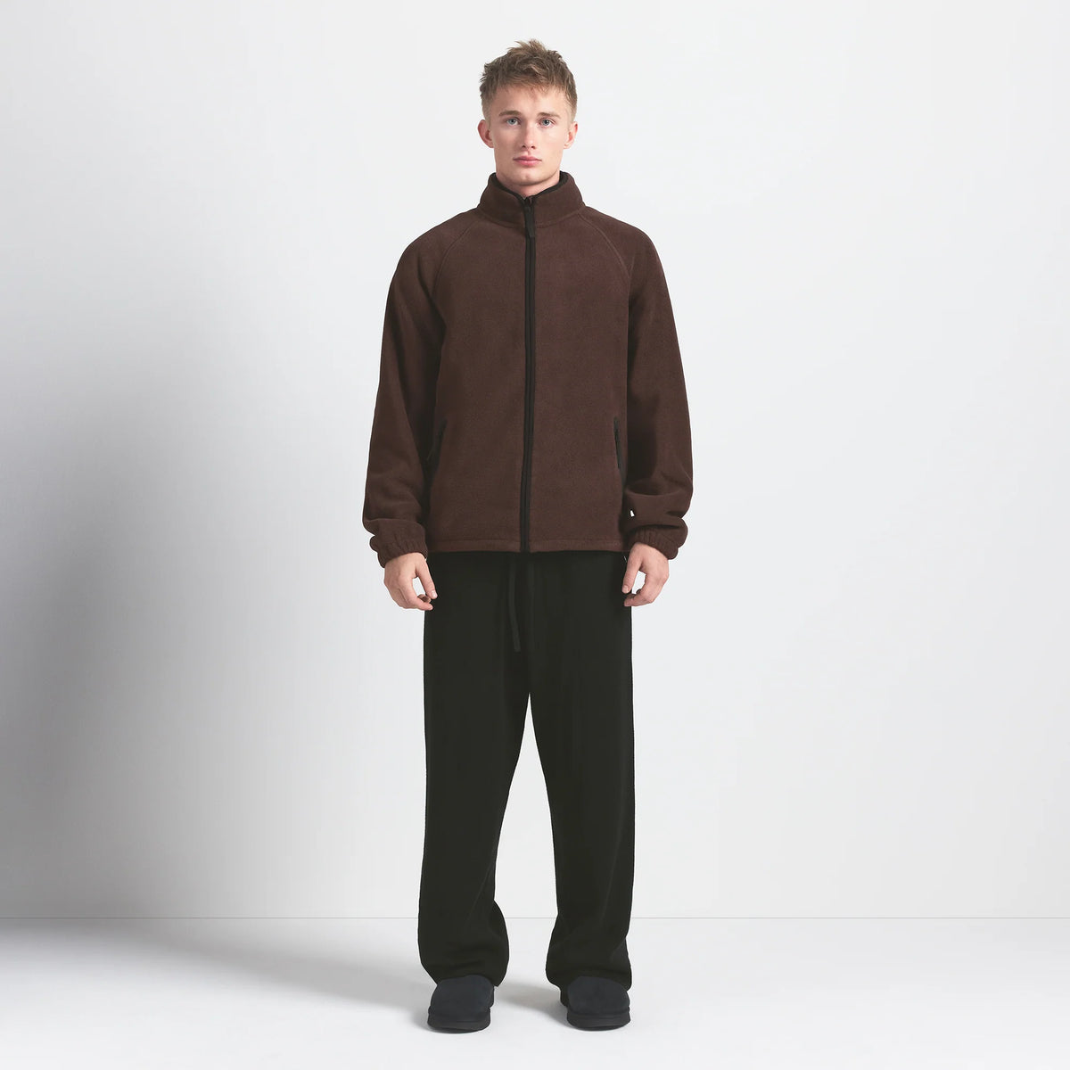 ARCTIC FLEECE MENS ZIP UP JACKET | ESPRESSO