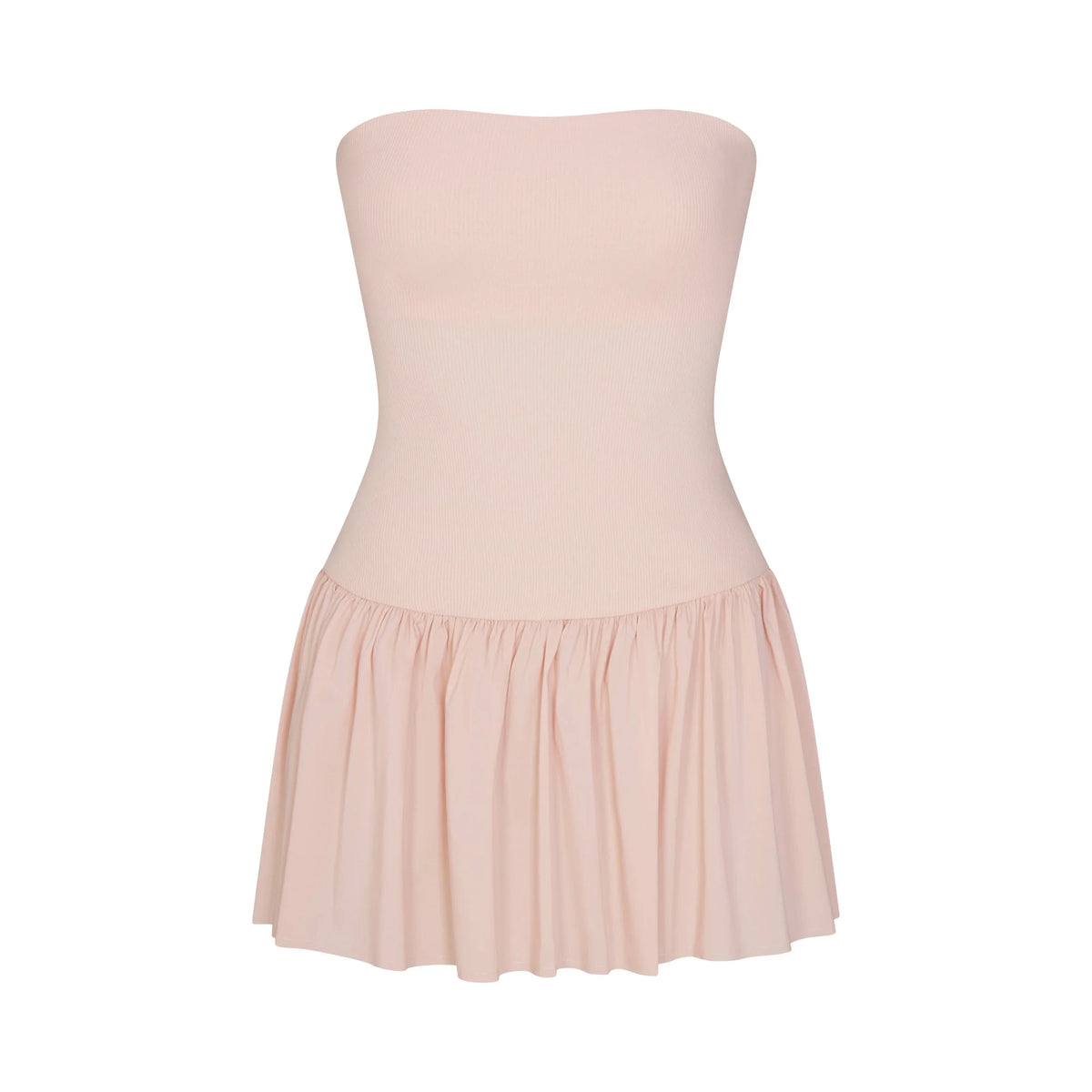 POPLIN APPAREL MINI TUBE DRESS | DUSTY PINK