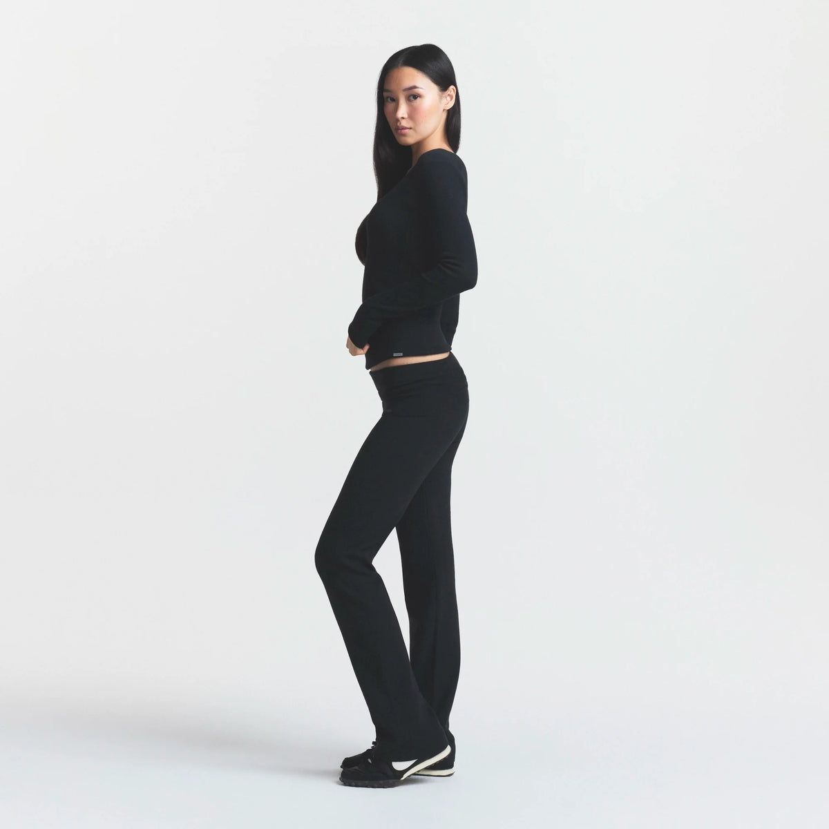 ESSENTIAL KNIT FOLDOVER PANT | ONYX